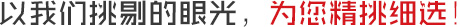 以我們挑剔的眼光，為您精挑細(xì)選！
